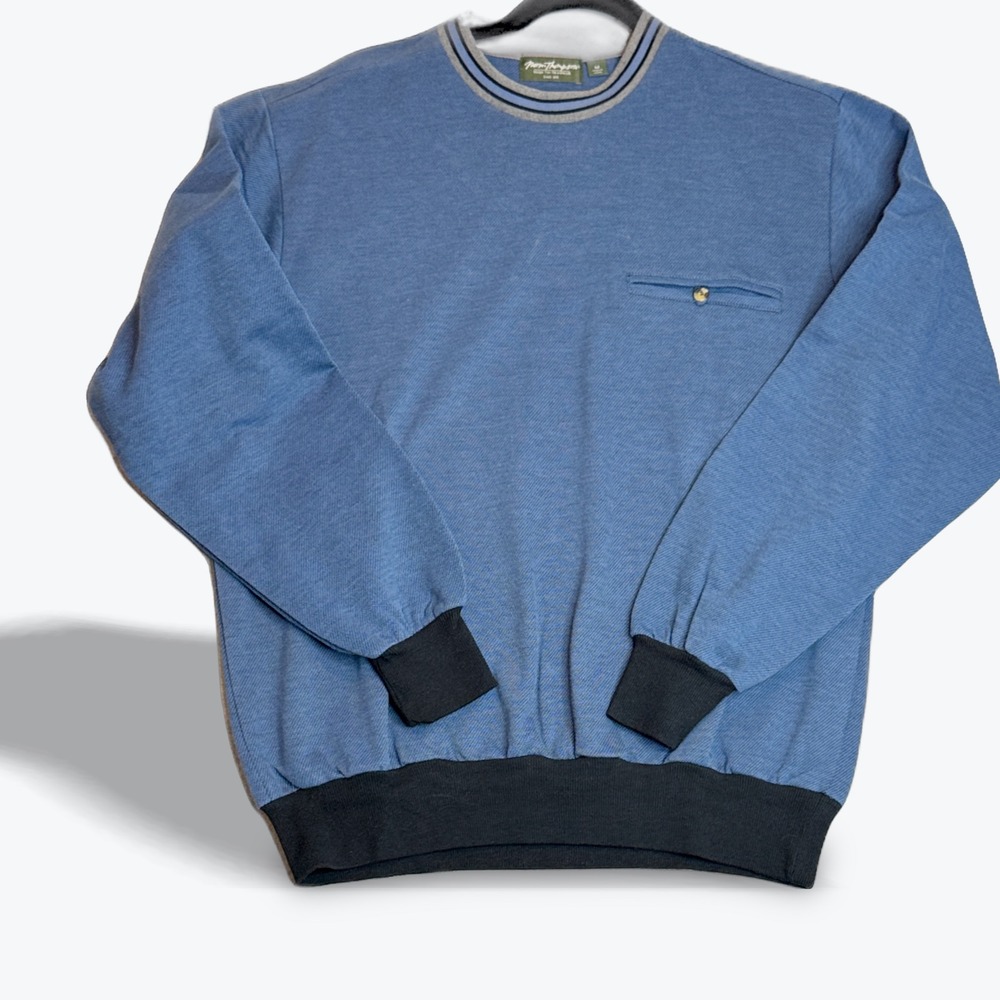 Norm Thompson Mens Mock Collar Crew Neck Long Sleeve Pulover Size‎ Medium